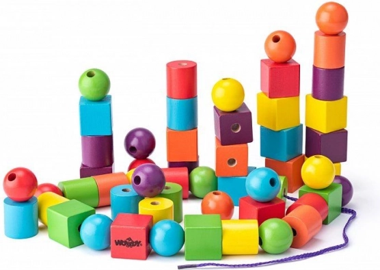 Mărgele mari de înșirat pentru copii