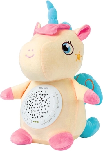 Somnifer din pluș unicorn cu proiector Milly Mally