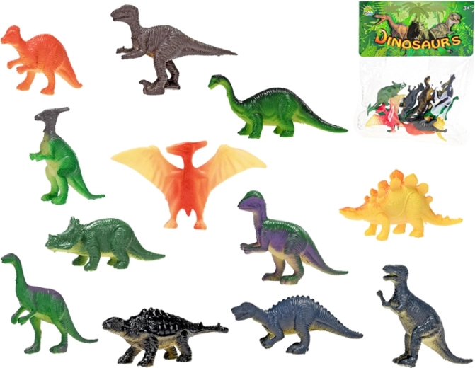 Set de dinozauri din plastic, 12 buc (4–8 cm)