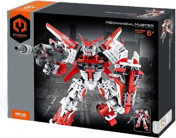 Mechanical Master set de construcție robot de luptă Ronin Fire Sentinel roșu 1100 piese