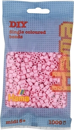 Hama MIDI mărgele termoadezive roz pastel 5 mm 1000 buc