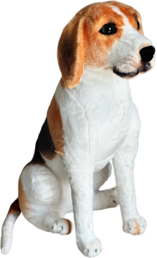 Câine de pluș Beagle șezând 65 cm DUBI