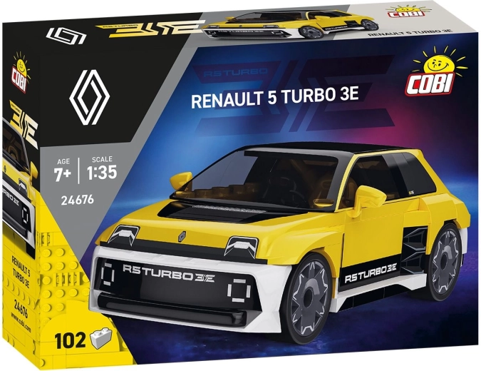 Set de construcție Cobi Renault 5 Turbo 3E la scara 1:35 (102 piese)
