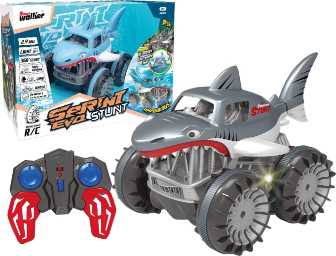 Mașină acrobatică amfibie R/C Rechin 4WD 2,4 GHz