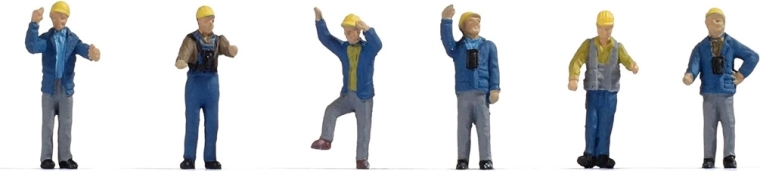 Set de figurine Noch – manevranți feroviari (Epoca III–IV, H0)