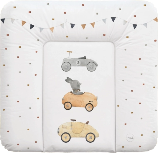 Ceba Baby saltea moale de înfășat pentru comodă Basic Bunny Driver 75 × 72 cm