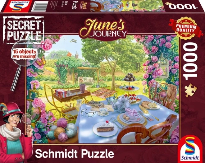 Puzzle Secret Schmidt Călătoria lui June: Ceai în grădină 1000 de piese