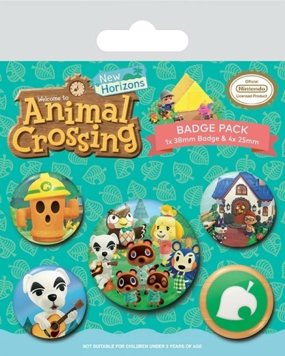 Set de insigne Animal Crossing – 5 bucăți