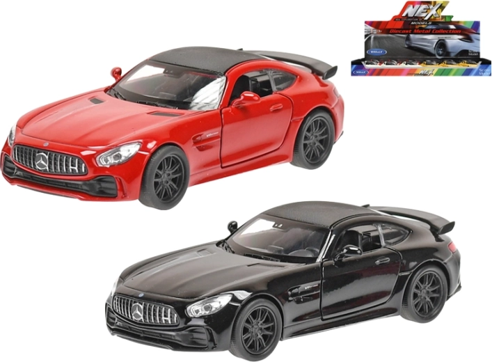 Model metalic de mașină Mercedes-AMG GTR Welly cu mecanism pull-back