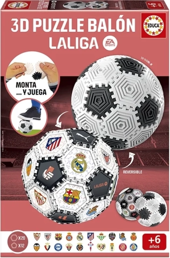 Educa puzzle 3D Build&Play minge de fotbal La Liga 32 de piese
