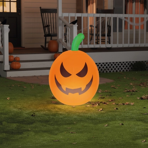 Dovleac gonflabil de Halloween cu iluminare LED RGB, 40 cm