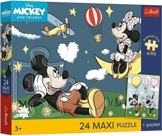 Puzzle maxi premium plus pro pentru copii Mickey Mouse – Prietenii șoricelului (24 piese)