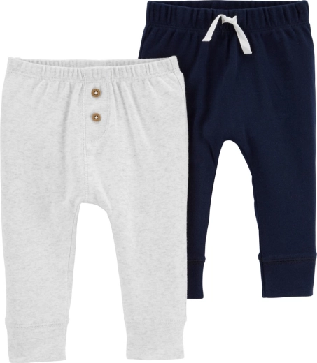 Carter’s pantaloni de trening pentru băieți, gri și bleumarin, 2 bucăți, măr. S (56)