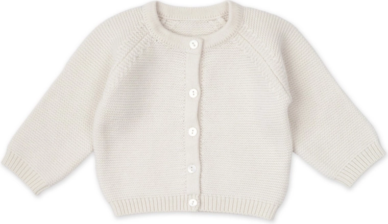 Cardigan tricotat Lodger din merino, crem, măr. 68