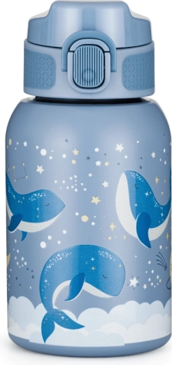 Petite&Mars termos din inox cu pai 350 ml Whale Song