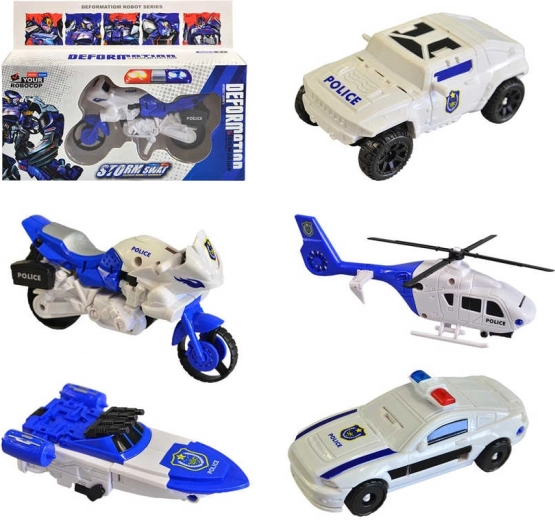 Robot de poliție transformabil 2în1 (5 variante) - 1 bucată