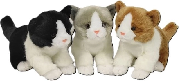 Pisicuță de pluș 18 cm (3 culori)