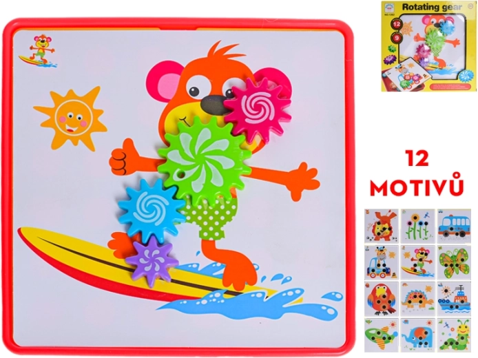 Mosaică cu rotițe mobile – set creativ pentru copii de la 3 ani