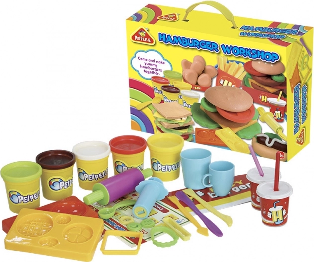 Plastilină – set creativ pentru prepararea hamburgerilor