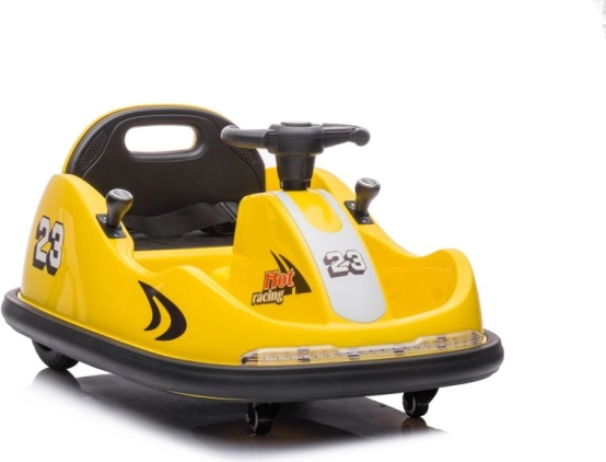 Mașinuță electrică pentru copii tip bumper car galbenă