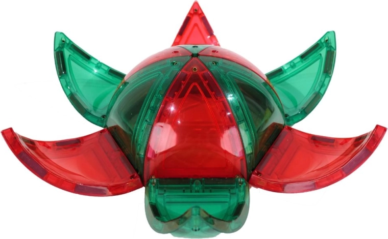 Set de construcție magnetic Cleverclixx Curved Dome Pack Intense (47 piese)