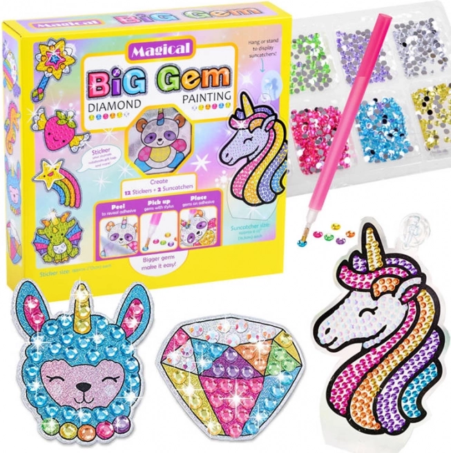 Set creativ pentru pictură cu diamante MAGICAL BIG GEM