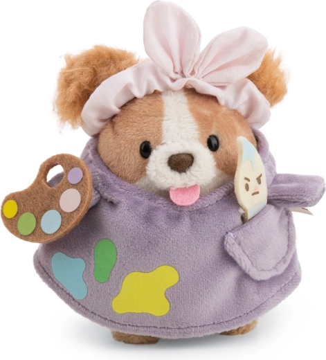 NICI MyMochi cățeluș de pluș Cocker Spaniel Brushy 8 cm cu costum de pictor și pensulă