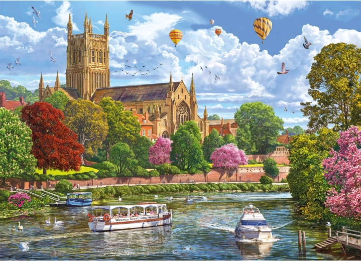 Puzzle Gibsons „Vedere asupra Worcester” 1000 de piese