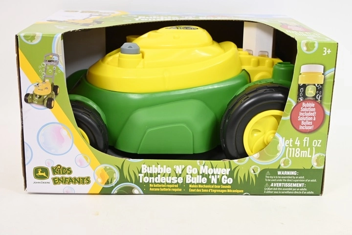 TOMY John Deere mașină de tuns iarba pentru copii cu baloane de săpun