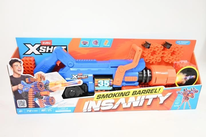 ZURU X-SHOT Insanity Smoking Barrel blaster cu săgeți din spumă