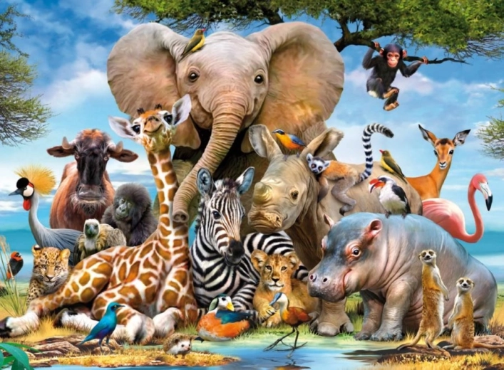 RAVENSBURGER puzzle Prieteni Africani 300 piese