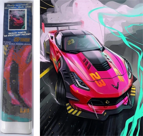 Pictură cu diamante Sportiv roz 30 × 40 cm