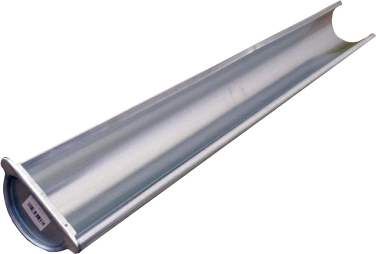 Jgheab terminal stâng 250 mm, lungime 1 m, oțel galvanizat