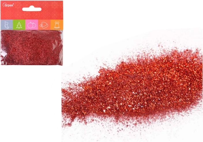 Sclipici roșu fin (brocart) 15 g