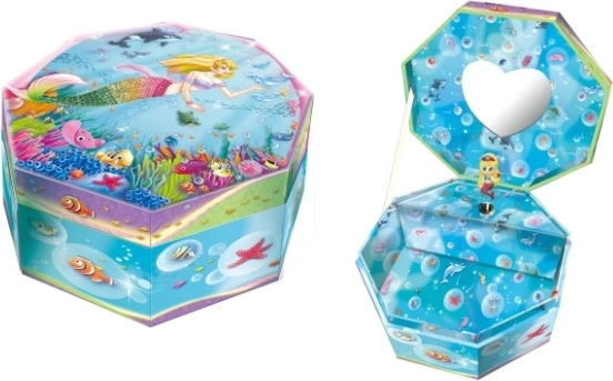 Cutie muzicală octogonală pentru bijuterii PECOWARE cu sirenă