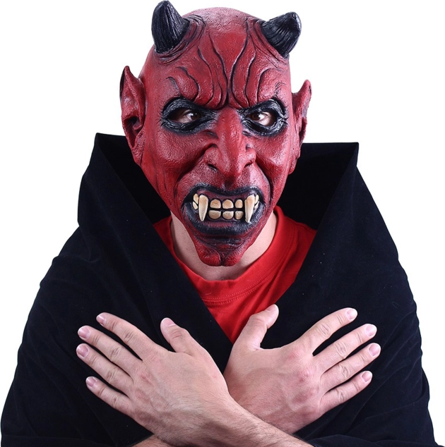 Mască diavol latex înfricoșătoare