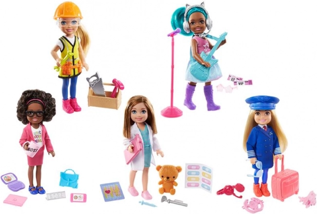 Păpușa Barbie Chelsea în diverse profesii