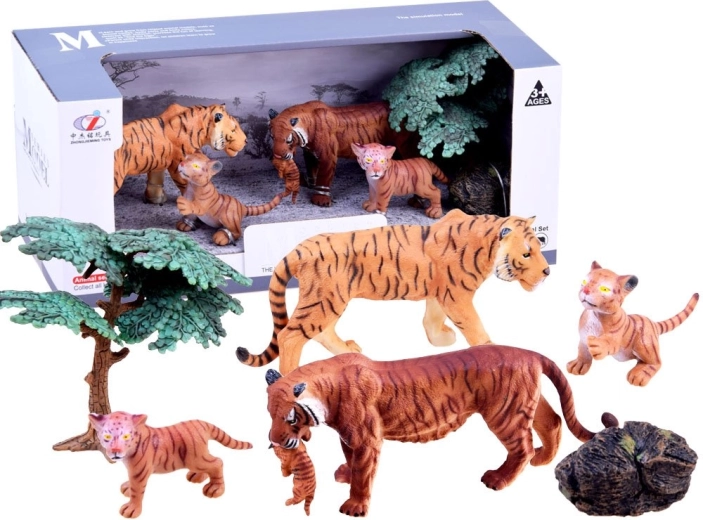 Set de figurine safari – familie de tigri – Tigresc