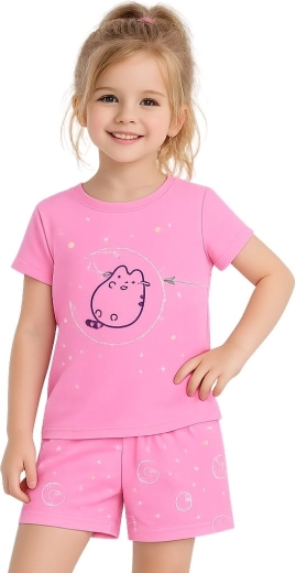Pijama de damă roz din bumbac Pusheen