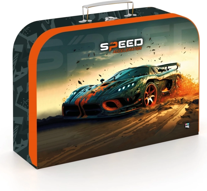 Valiză de laminat pentru copii Auto 34 cm