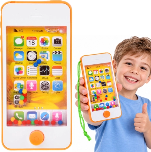 Joc cu apă în formă de smartphone, cu biluțe