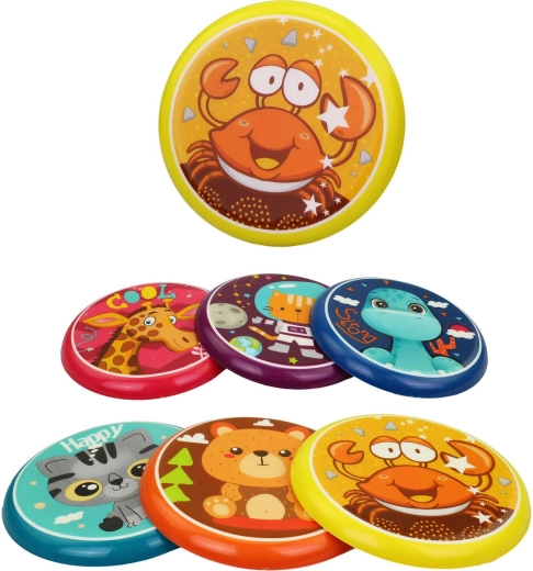 Frisbee din plastic pentru copii cu imagine de animăluț - 1 bucată