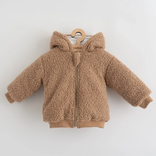 Hanorac de iarnă pentru bebeluși cu glugă și urechiușe NEW BABY Teddy Winter, mărimea 80 (9–12 luni)