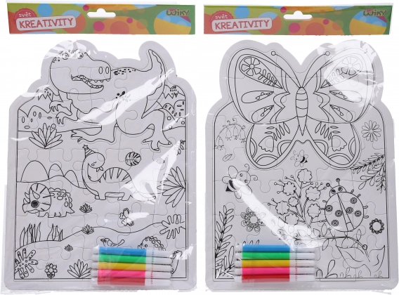 Set creativ puzzle și carioci