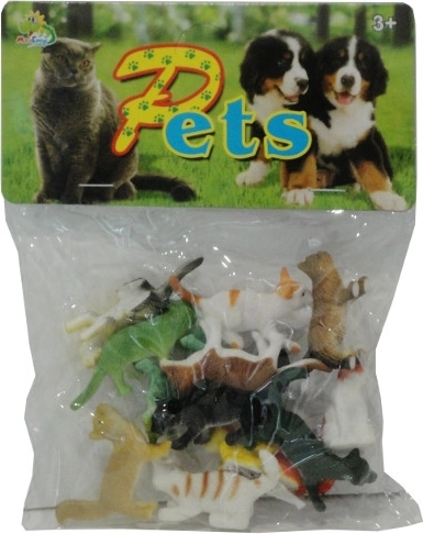 Set de pisici din plastic în săculeț, 12 bucăți