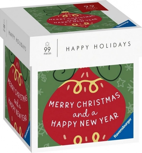 RAVENSBURGER Puzzle Happy Holidays: Sărbători fericite și un An Nou fericit 99 piese