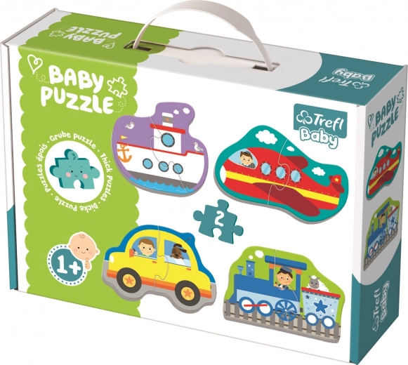 Puzzle pentru copii transport 4x2 piese