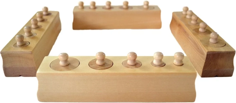 Cilindri Montessori cu mânere – versiune micșorată - 1 bucată