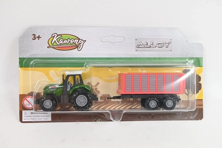 Tractor metalic cu remorcă în blister