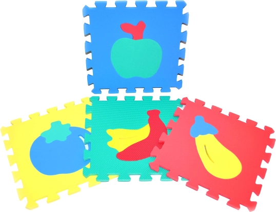 Puzzle moi din spumă FRUCTE 30 × 30 cm, 10 buc.